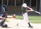 Creed Stassen of the Mudhens singles against Madison in the second inning on Sunday at K.P. Kompelien Field in Minneota. Mascot photo by Scott Thoma