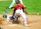 Photo for the Mascot by Sue Jacobson A big play in the game came in the seventh inning when pinch runner Noah Scott slid into home and beat the throw to Dawson catcher Braeden Thompson. Minneota rallied for three runs in the seventh inning. It began when Danny Hennen singled.
Pinch runner Noah Scott was on third when Jake Leighton hit a groundball. Scott went for home and was safe, as Dawson catcher Braeden Thompson got the ball a little too late — and it bounced away from him.Minneota went on to win, 4-1.