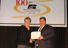 Special Photo. Carolyn Olson with MFBF President Kevin Paap, right.