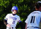 Pinch runner Landon Rolbiecki rounded third base and eventually scored the Vikings second run of the game to give them a 2-1 lead.