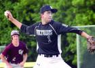 Sam Buysse used a little tongue trick to try get a little more on his fastball against Granite Falls.
