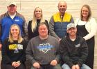 The Minneota School Board. Front, left to right: Abby Thostenson, Martin Hennen, Jon Buysse. Back, left to right: Ryan Runia, Julie Mead. Tom Skorczewski, Emily Coequyt. 