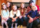 The Schreiber family, left to right: Amyah, Shayna, Addilyn, Nevaeh, Chris, Creed. 