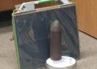 The shell in front of the X-Ray machine.