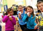 The Kindergarten students at St. Edward School have been celebrating the last few days of school with a different letter of the alphabet for each remaining day. For “I” day, the students made and enjoyed their own ice cream!  The students are: (left to right) Simon Gruenes, Brilee Anderson, Elise Hennen, Sydney Hennen and Bryce Gorecki. 