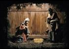 Staff Photo by Byron Higgin. This popular nativity scene at St. Edward Church and School in Minneota was taken before Christmas and the Christ Child had not been born — so is not depicted. After Christmas, the baby is shown. Staff Photo by Byron Higgin.