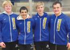 Minneota will send these four wrestlers to the Individual State Championships at St. Michael-Albertville High School on Saturday. Left to right: Jonah Gruenes, Eric Carrasco, Zack Fier and Jackson Esping. 
