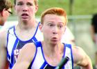Jalyn Ufkin began his lap of the 4x400-meter relay.
