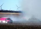 Staff Photo by Byron Higgin. Minneota fire truck in the field.