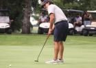 Ben Derynck putts on the final hole of the tournament on Sunday, winning the Wynston Boe Championship Flight by six strokes It was the Minneota native’s second time winning this tournament. Mascot photo by Scott Thoma