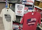 Boxelder Bug Day t-shirts are available in various colors and sizes at Brad’s Market in Minneota.